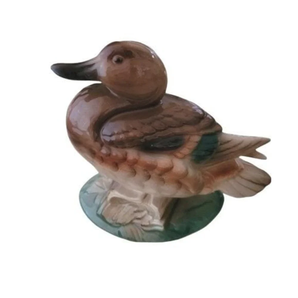 Vintage 1950s Anthony D Priolo Signed‎ Ceramic Mallard Duck Statue